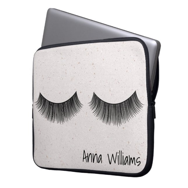 Housse Pour Ordinateur Portable Eyelashes sur le Motif Terrazzo (devant gauche)