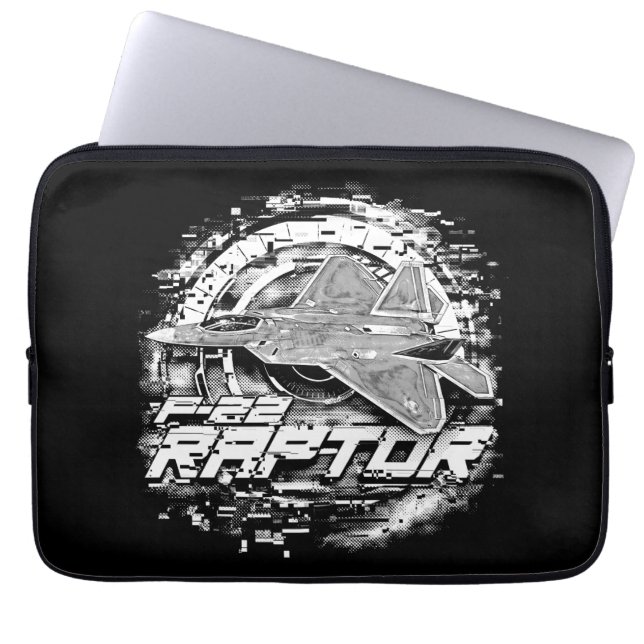 HOUSSE POUR ORDINATEUR PORTABLE F-22 RAPTEUR (Devant)