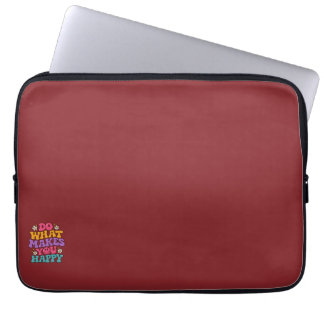 Housse Pour Ordinateur Portable Fais ce qui te rend heureux – Rétro coloré positif