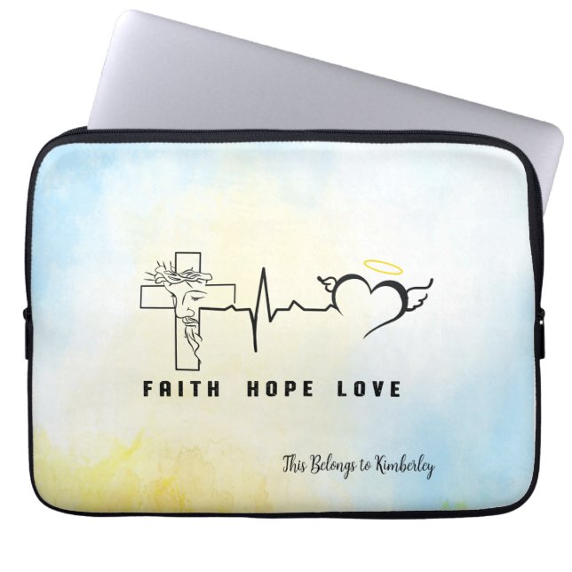 Housse Pour Ordinateur Portable Faith Hope Love (Devant)