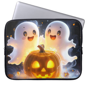 Housse Pour Ordinateur Portable Famille de fantômes mignons Halloween Citrouille N