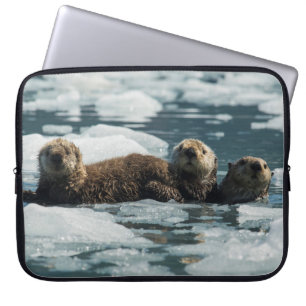 Housse Pour Ordinateur Portable Famille de loutres de mer