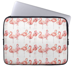 Housse Pour Ordinateur Portable Famille tropicale de   des Flamants roses