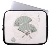 Fans vert floral asiatique "Juste croire" art numé