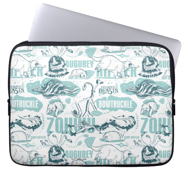 Housse Pour Ordinateur Portable Fantastic Beasts Motif bleu (Devant)