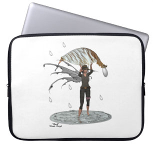 Housse Pour Ordinateur Portable Fée De Pluie Garçon Avec Manche Portable Feuille