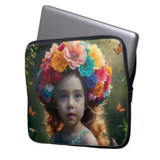 Housse Pour Ordinateur Portable Fée élégante dans Floral Wonderland : Art d'Imagin