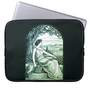 Housse Pour Ordinateur Portable Femme Art nouveau lisant sous un arbre de style vi