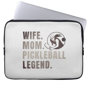Housse Pour Ordinateur Portable Femme Maman Pickleball Legend - Vintage Drôle Femm