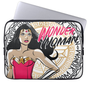 Housse Pour Ordinateur Portable Femme Merveilleuse Avec Emblème Tribal Grec
