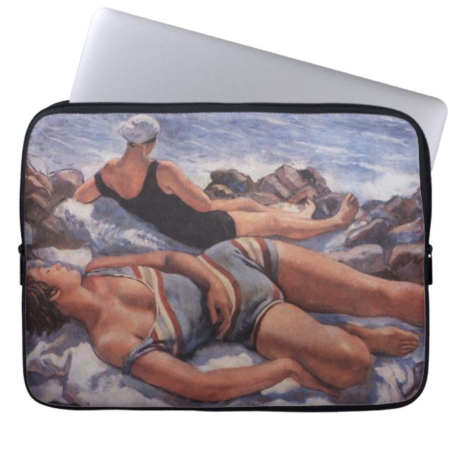 Housse Pour Ordinateur Portable Femmes bronzage sur la plage (par Serebriakova) (Devant)