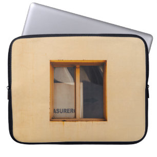 Housse Pour Ordinateur Portable FENÊTRE EN VERRE Brown EN BOIS FRAMÉ