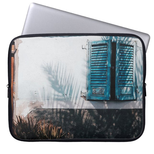 HOUSSE POUR ORDINATEUR PORTABLE FENÊTRES OUVERTES BLEUES (Devant)