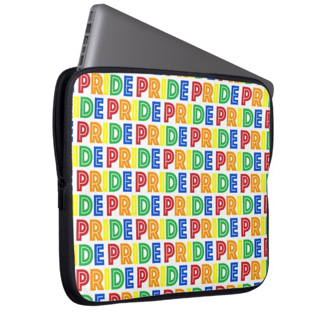 Housse Pour Ordinateur Portable Fête du mois des Gay pride LGBT Rainbow Letters (Devant droit)