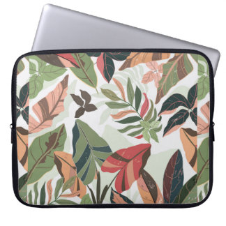 Housse Pour Ordinateur Portable Feuille colorée dans le jardin, illustration vinta