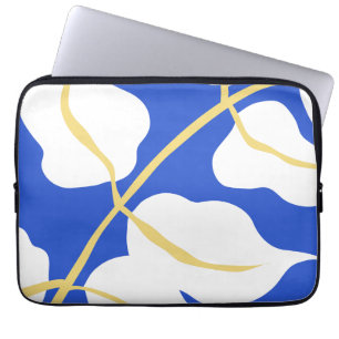 Housse Pour Ordinateur Portable Feuille d'impression d'été de la côte bleue