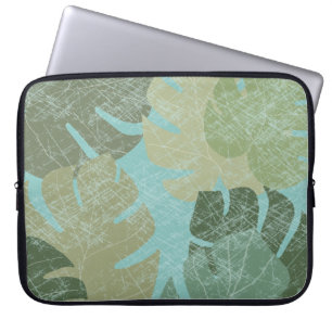 Housse Pour Ordinateur Portable Feuille fané tropical