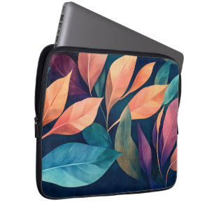 Housse Pour Ordinateur Portable Feuilles Abstraites Colorées