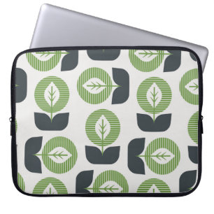 Housse Pour Ordinateur Portable Feuilles Abstraits rétro : Style Vintage sans fail