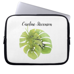 Housse Pour Ordinateur Portable Feuilles Monstera