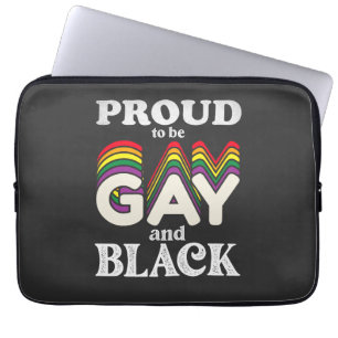 Housse Pour Ordinateur Portable Fier d'être gay et noir Fierté LGBT