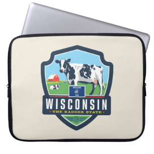 Housse Pour Ordinateur Portable Fierté de l'État Wisconsin 2