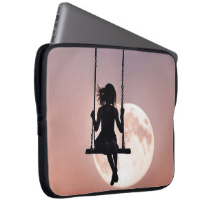 Housse Pour Ordinateur Portable Fille En Flèche Avec Lune