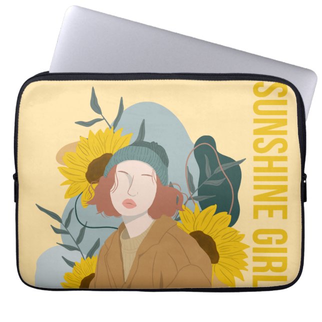 Housse Pour Ordinateur Portable fille ensoleillée (Devant)