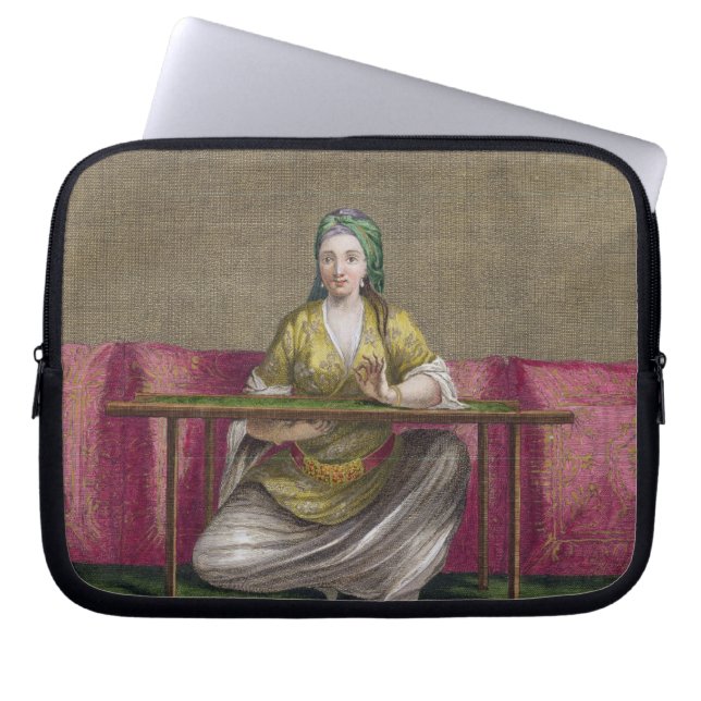 Housse Pour Ordinateur Portable Fille turque, brodant, XVIIIème siècle (engravin (Devant)