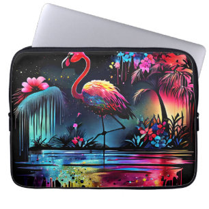 Housse Pour Ordinateur Portable Flamant rose dans un lac-63852
