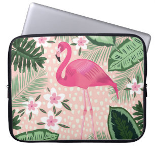 Housse Pour Ordinateur Portable Flamant rose, palmiers, design de cuisine