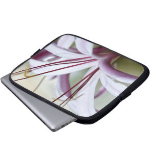 Housse Pour Ordinateur Portable Fleur de lys rose pâle, art photo botanique