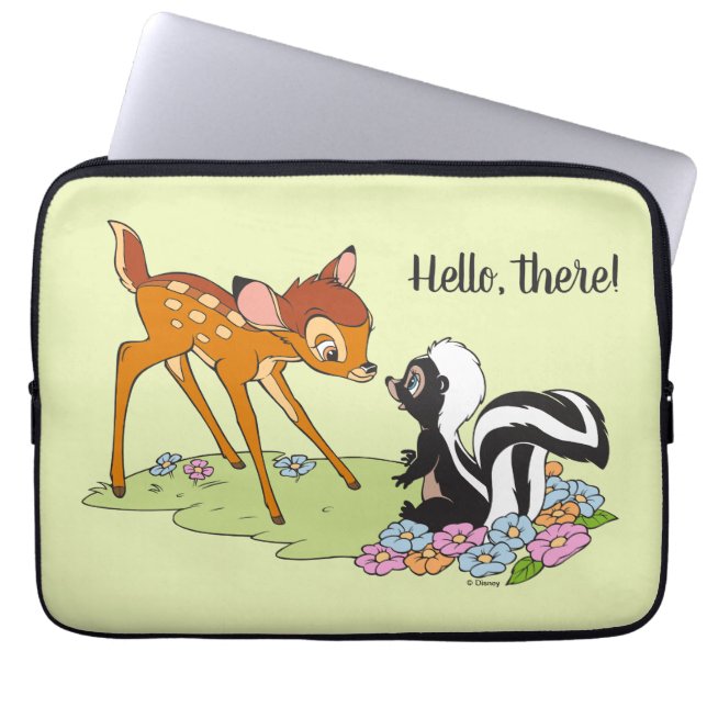 Housse Pour Ordinateur Portable Fleur de réunion Bambi (Devant)