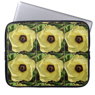 Housse Pour Ordinateur Portable Fleur d'Okra