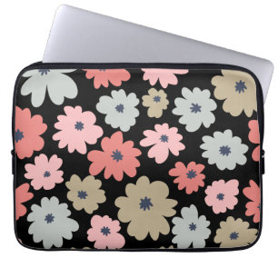 Housse Pour Ordinateur Portable Fleur motif coloré Vintage