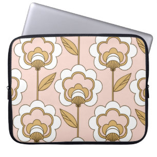 Housse Pour Ordinateur Portable Fleur rétro : motif vintage sans soudure.