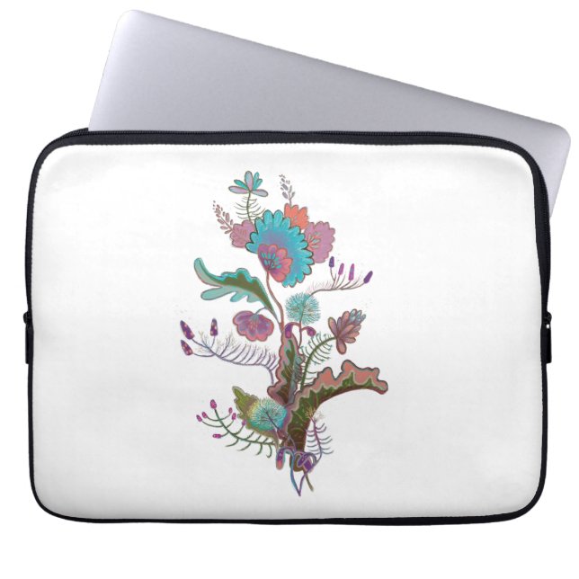 Housse Pour Ordinateur Portable fleuri décoratif (Devant)