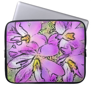 HOUSSE POUR ORDINATEUR PORTABLE FLEURS