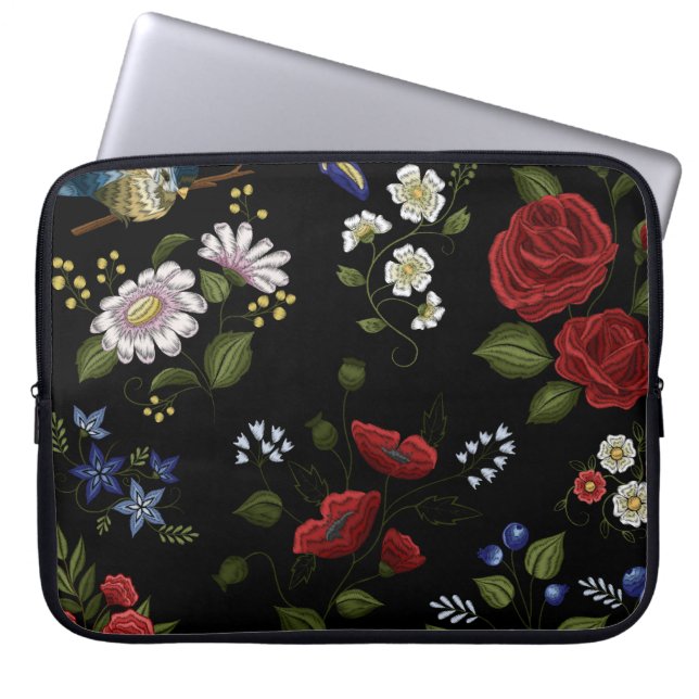 Housse Pour Ordinateur Portable Fleurs (Devant)