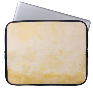 Housse Pour Ordinateur Portable Fleurs à côté du mur jaune