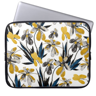 Housse Pour Ordinateur Portable Fleurs d'aquarelle : motif d'été vibrant.
