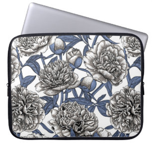 Housse Pour Ordinateur Portable Fleurs de cendres blanches