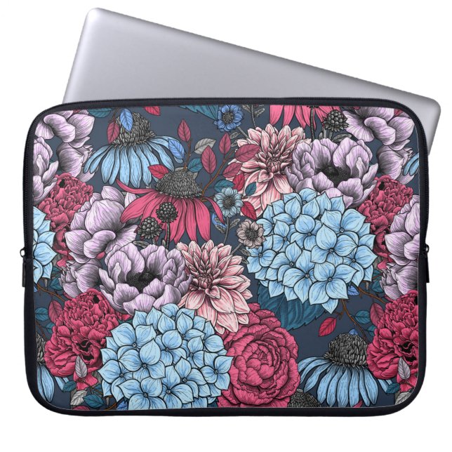 Housse Pour Ordinateur Portable Fleurs de jardin (Devant)
