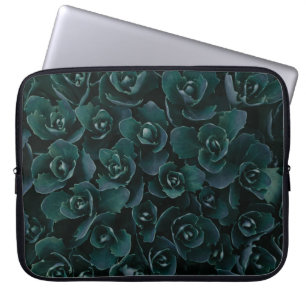 HOUSSE POUR ORDINATEUR PORTABLE FLEURS DE PÉTAL GRIS EN BLOOM