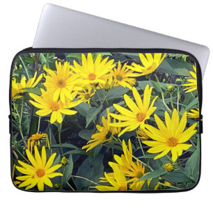 Housse Pour Ordinateur Portable Fleurs de topinambour