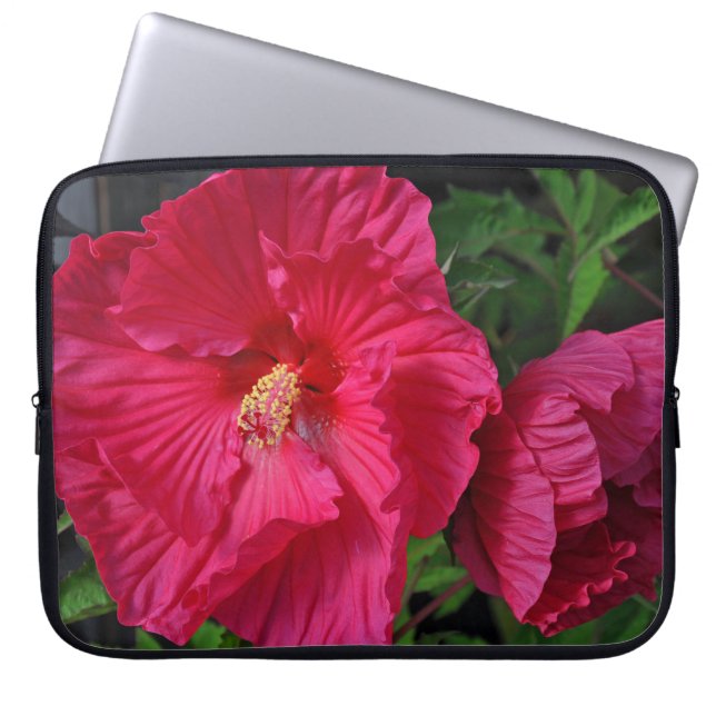Housse Pour Ordinateur Portable Fleurs d'hibiscus roses (Devant)