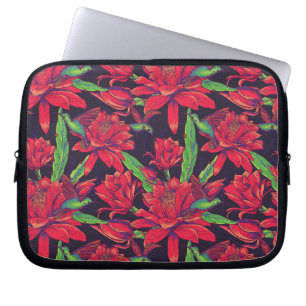 Housse Pour Ordinateur Portable Fleurs Et Colibris
