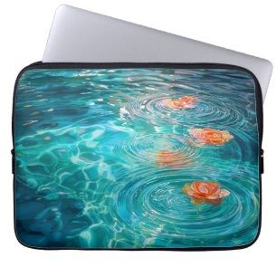 Housse Pour Ordinateur Portable Fleurs flottant sur l'eau