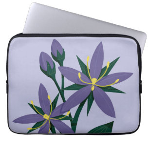 Housse Pour Ordinateur Portable Fleurs Nature Fleurs Violettes Flore de Printemps