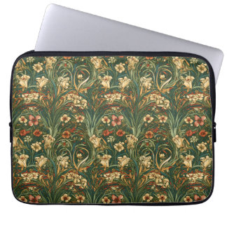 Housse Pour Ordinateur Portable Fleurs sauvages d'inspiration française, vintage, 